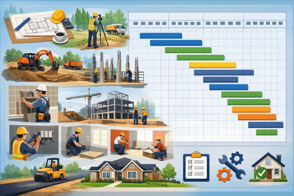 Common Construction Phases And Tasks To Include On A Gantt Chart