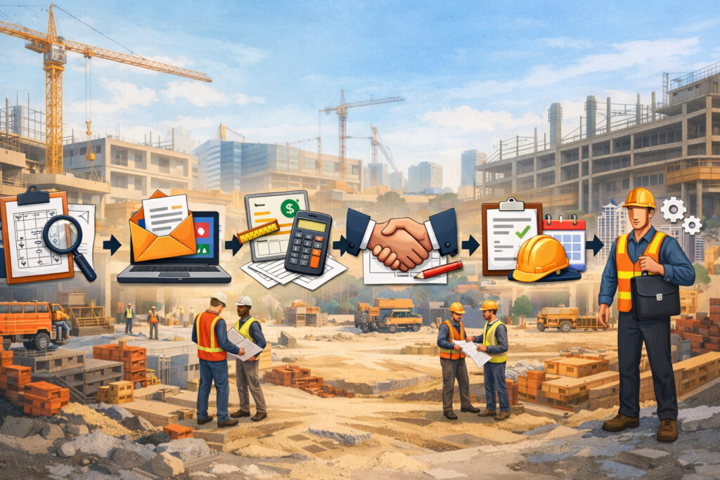 Construction subcontractor bid process overview (step-by-step)