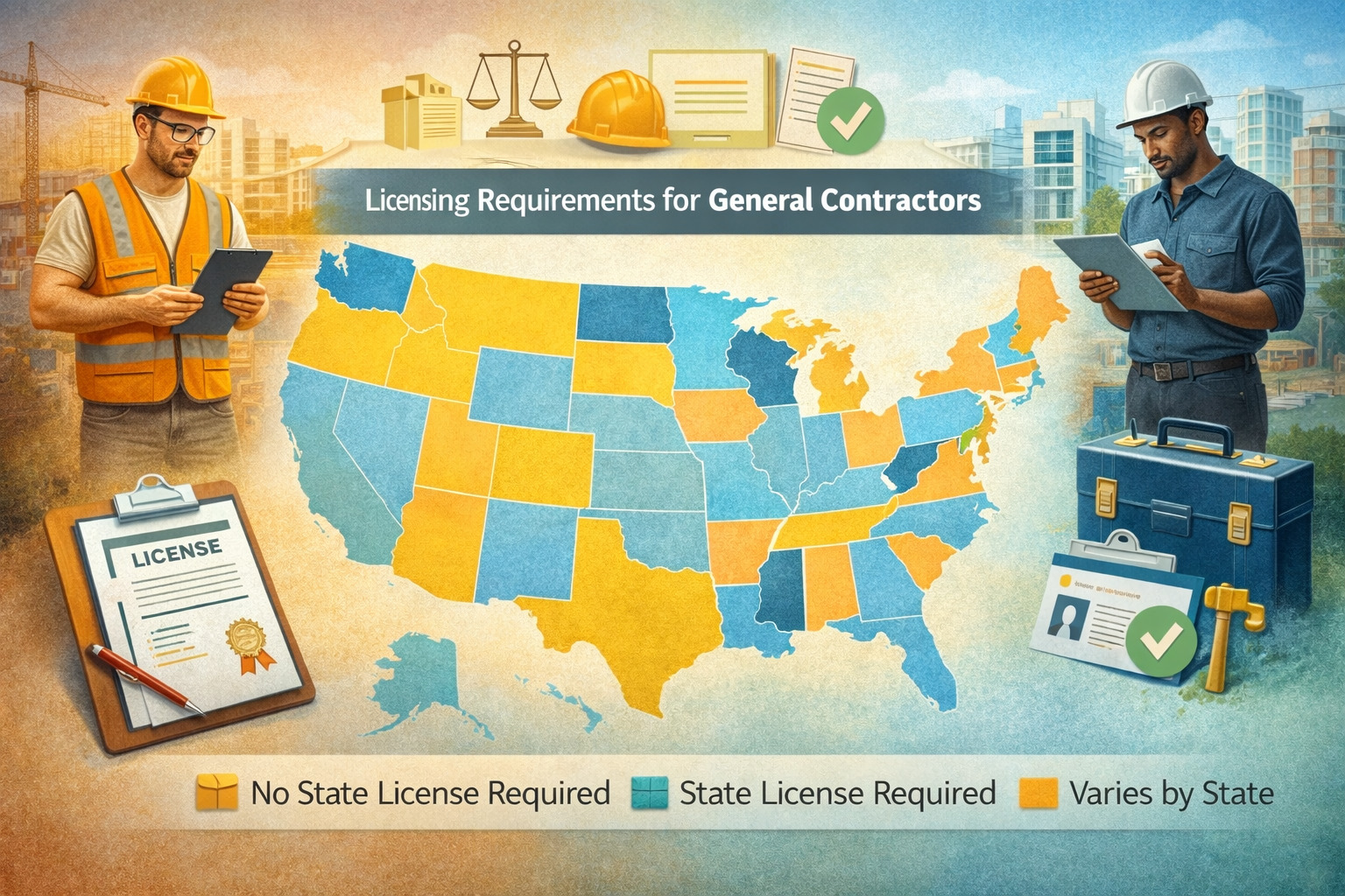 Licensing Requirements for General Contractors by State (2026 Complete Guide)