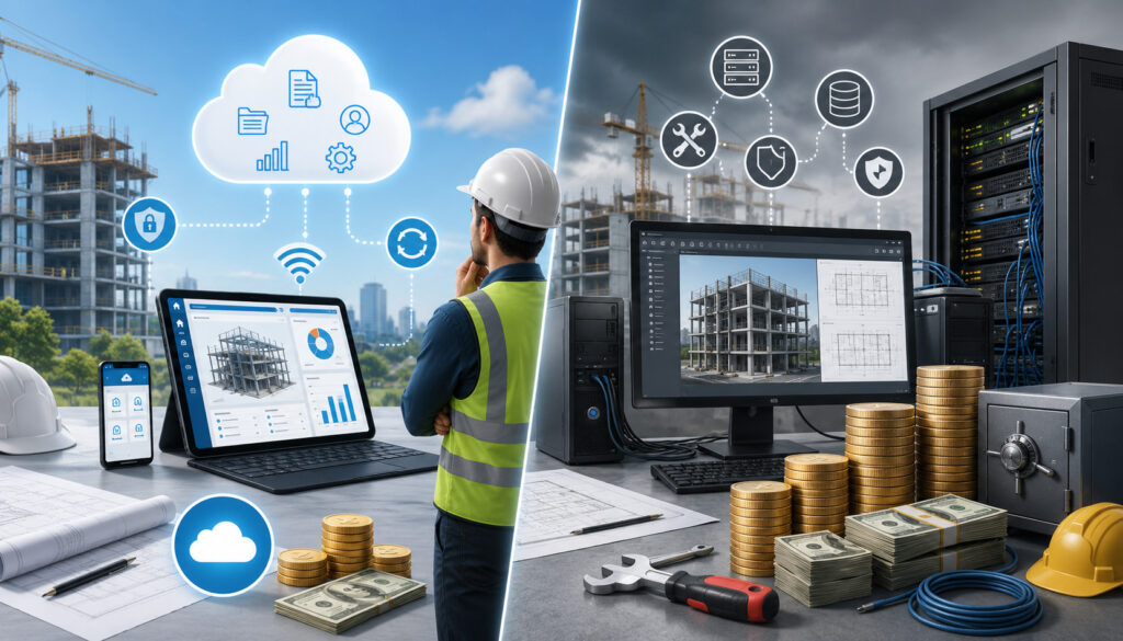 Cloud vs. on-premise construction software costs