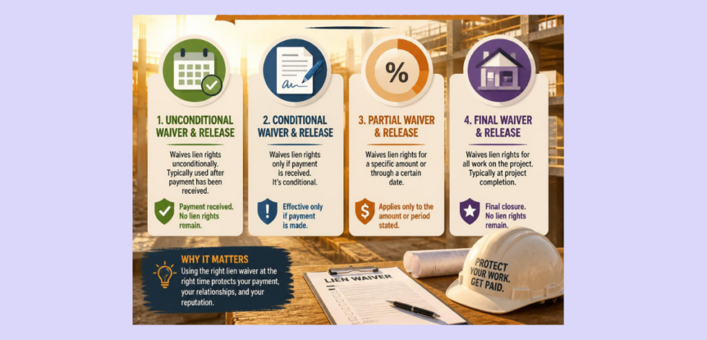 The Four Types of Lien Waivers Every Contractor Should Know